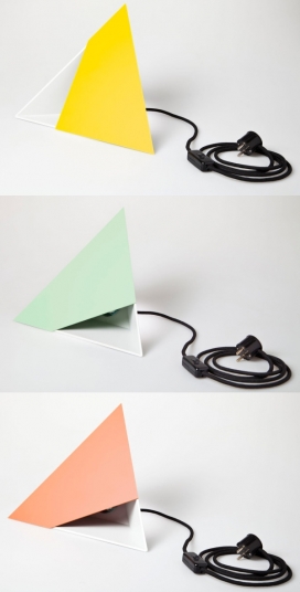 独特几何形状台灯设计