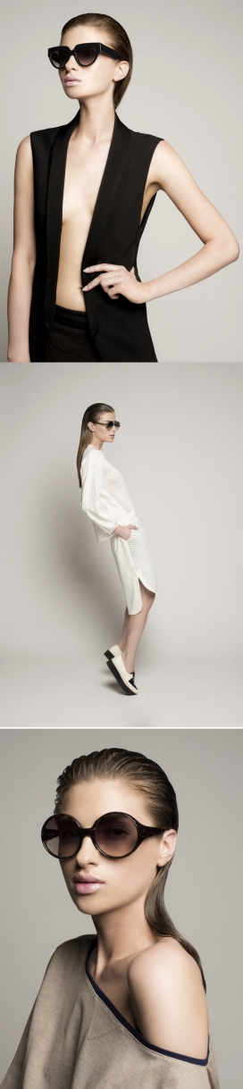 阳光下的眼镜时装秀