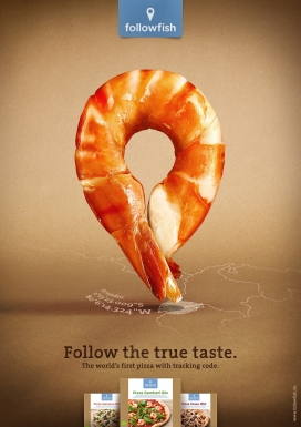 美食地图标注真滋味-德国Followfish餐饮创意平面广告设计