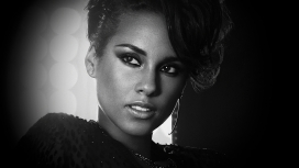 艾莉西亚凯斯黑白写真壁纸