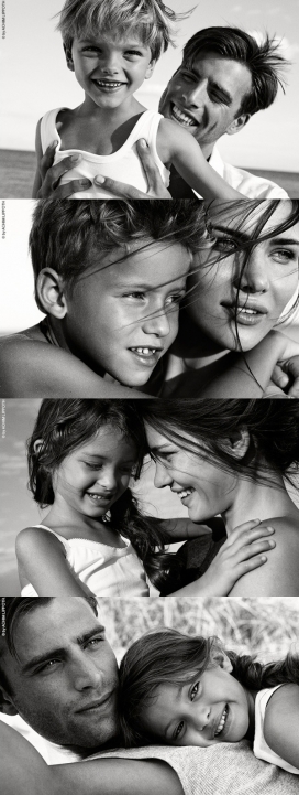 pure童装杂志亲子类黑白肖像作品