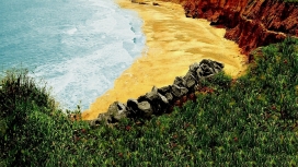 海洋海湾石头悬崖
