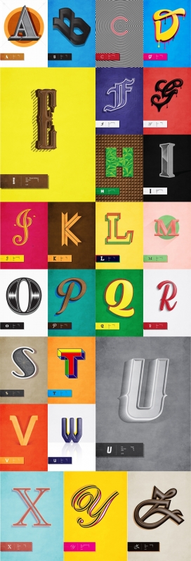 Typographic Illustrations-印刷字体插画设计