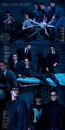 美国哥特式时装组合人像