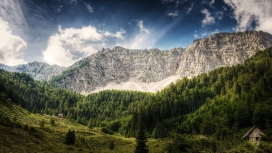 阿尔卑斯山的小屋