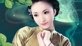 高清女东方手绘古典女