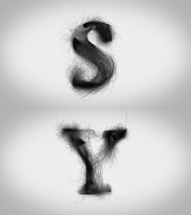 美诱秀发字母设计