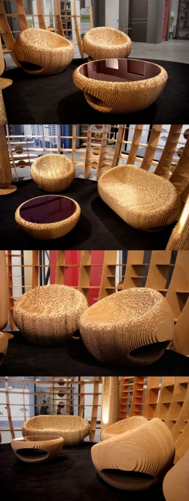 纸板咖啡凳与桌子-旨在提供环保创新方式