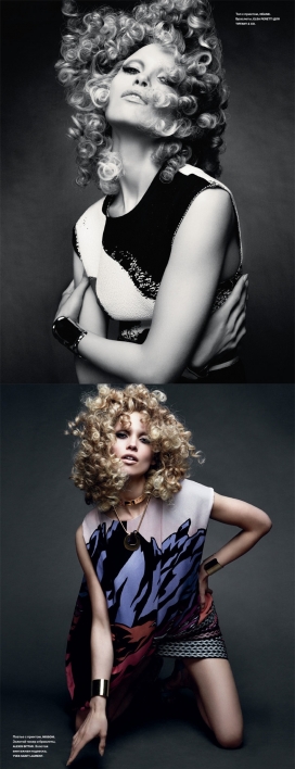 卷发魔女-NUMERO俄罗斯五月封面拍摄，充满个性的百搭款式