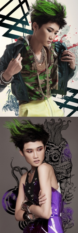 越南版的“李宇春”-DEP时尚杂志-人像插画摄影