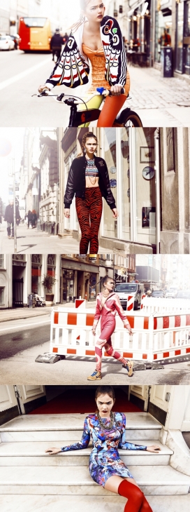 丹麦城市街拍女人像