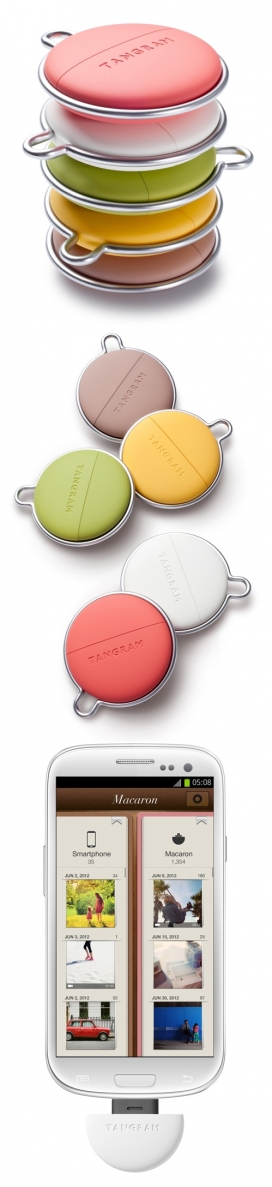 Android智能圆形相册U盘-有不同的颜色，携带方便，它提供了直观的可用性和饼干般的设计