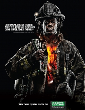消防队平面广告-布朗森・史密斯创意总监