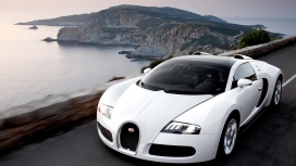 高清晰白色布加迪跑车壁纸