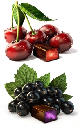 新鲜水果插画设计