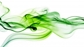 绿色烟雾抽象曲线