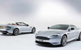 双娇-高清晰阿斯顿・马丁DB9跑车尾部侧面壁纸