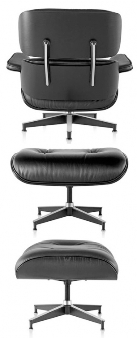 奥斯曼帝国的全黑色版本办公转椅-采用黑檀木和软黑色MCL皮革材料,经典设计融入了新先进的元素
