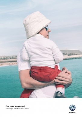 一角度是不够，你看到的未必是真的-大众汽车360度视角平面广告