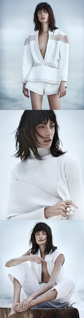 白色的沙滩0Vogue俄罗斯-热带泳装时尚秀