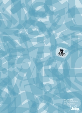 不要文字驱动器，下一个字母可能是最后一个-JEEP越野车平面广告