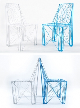 米兰设计周-手工编织的玻璃钢丝椅子