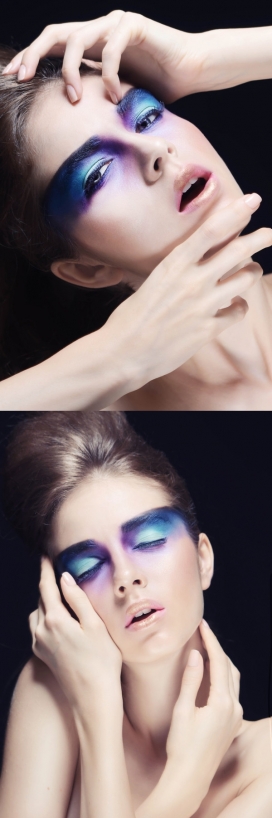 达里亚-蓝色烟熏彩妆美容秀