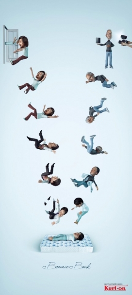 Kurl-on弹簧床垫平面广告