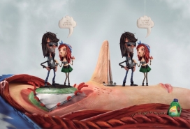 你看闻起来很香-宝洁洗衣衣平面广告