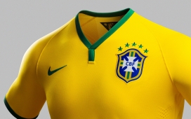 2014巴西世界杯耐克黄色球衣壁纸