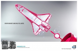 让最重的负荷感到轻松-Volvo沃尔沃世界上最强大的卡车平面广告