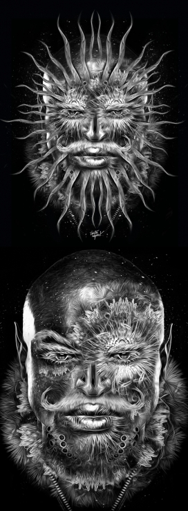 FANTASMAGORIK® SOLAR-太阳花烟雾人像插画