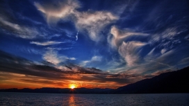 海洋日落美景壁纸