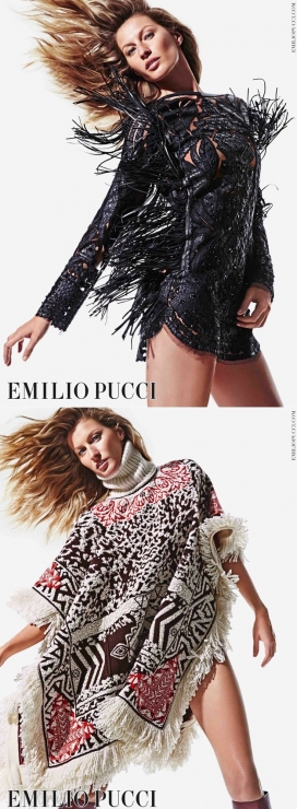 吉赛尔・邦辰-波希米亚的魅力-Pucci2014秋冬季时装广告