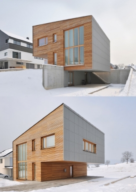 斯洛文尼亚悬臂三层高的房子