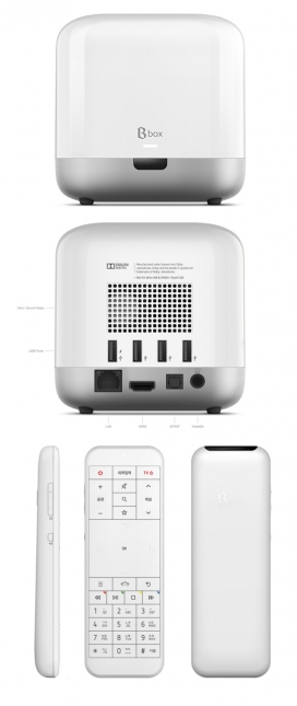 圆滑弧SK-BBOX电视IPTV机顶盒设计-平衡光滑的白色聚碳酸酯给出了一个非常漂亮气氛