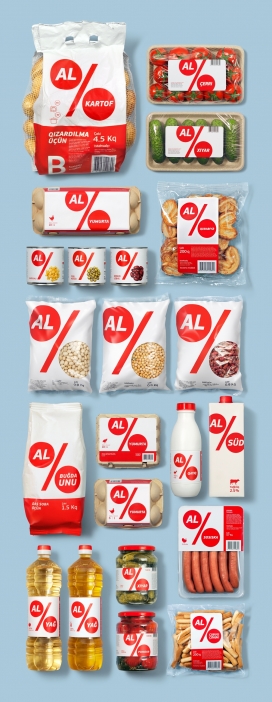 AI Market-快速消费品产品包装设计-包括食用油，香肠，果汁
