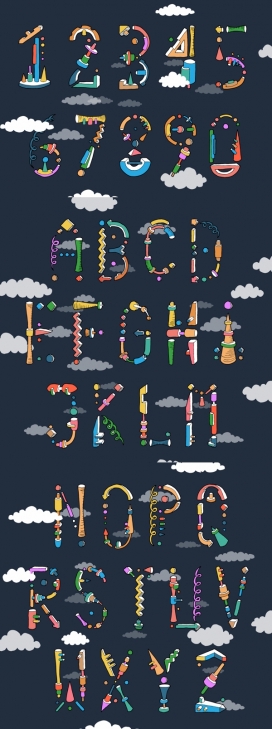 Geometry卡通字体设计