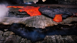 火山熔岩风景