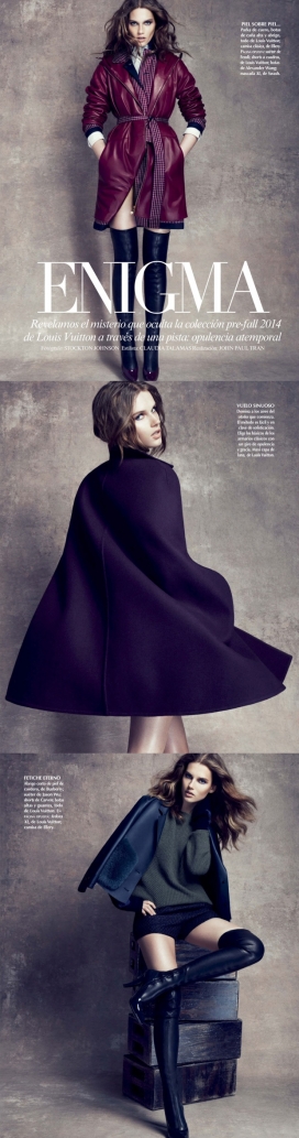 吉德尔・杜科斯凯特-Vogue墨西哥-披肩围巾和大腿高靴时装秀