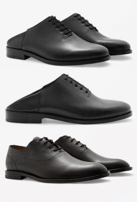 极小花边蛇纹男士拖鞋式皮鞋-瑞典COS设计工作室作品