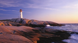 海岸岩石灯塔屋