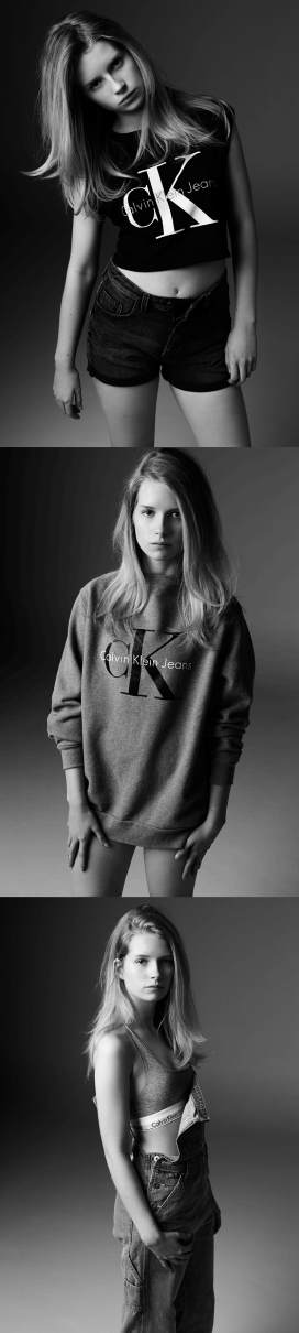 珞蒂-Calvin Klein紧身牛仔裤运动衫和牛仔夹克秀