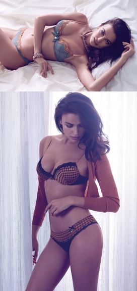 伊琳娜-2014意大利品牌运动泳装秋季时尚秀-纯粹的衣服和剪裁的毛衣，让俄罗斯美诱模特看上去绝对神圣-美诱