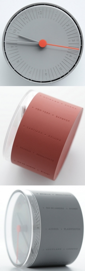 圆筒形时钟设计-韩国11+ rolls设计工作室作品