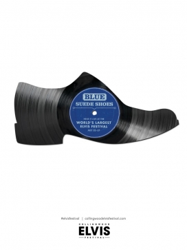 世界上最大的埃尔维斯音乐节-Collingwood Elvis Festival音乐节平面广告