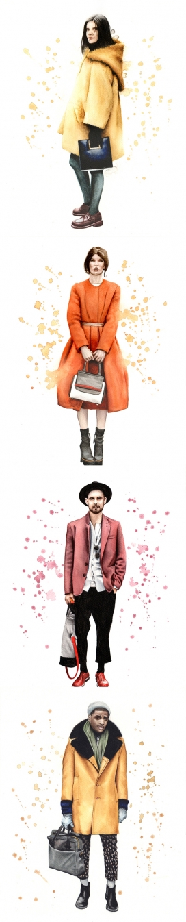 街头风格的时尚时装插画