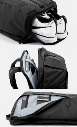 一个现代的袋子-可以携带你的健身器材和办公室必需品，是一个时尚的混合行李/背包，里面带软垫的地方来存储您的笔记本电脑和平板电脑。