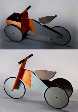 123+儿童积木组成三轮车