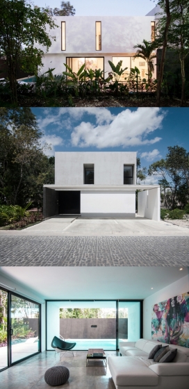 加西亚的房子-位于墨西哥，215平方米的两层楼建筑，有一个游泳池和露台，是一个开放、动态的室内生活空间